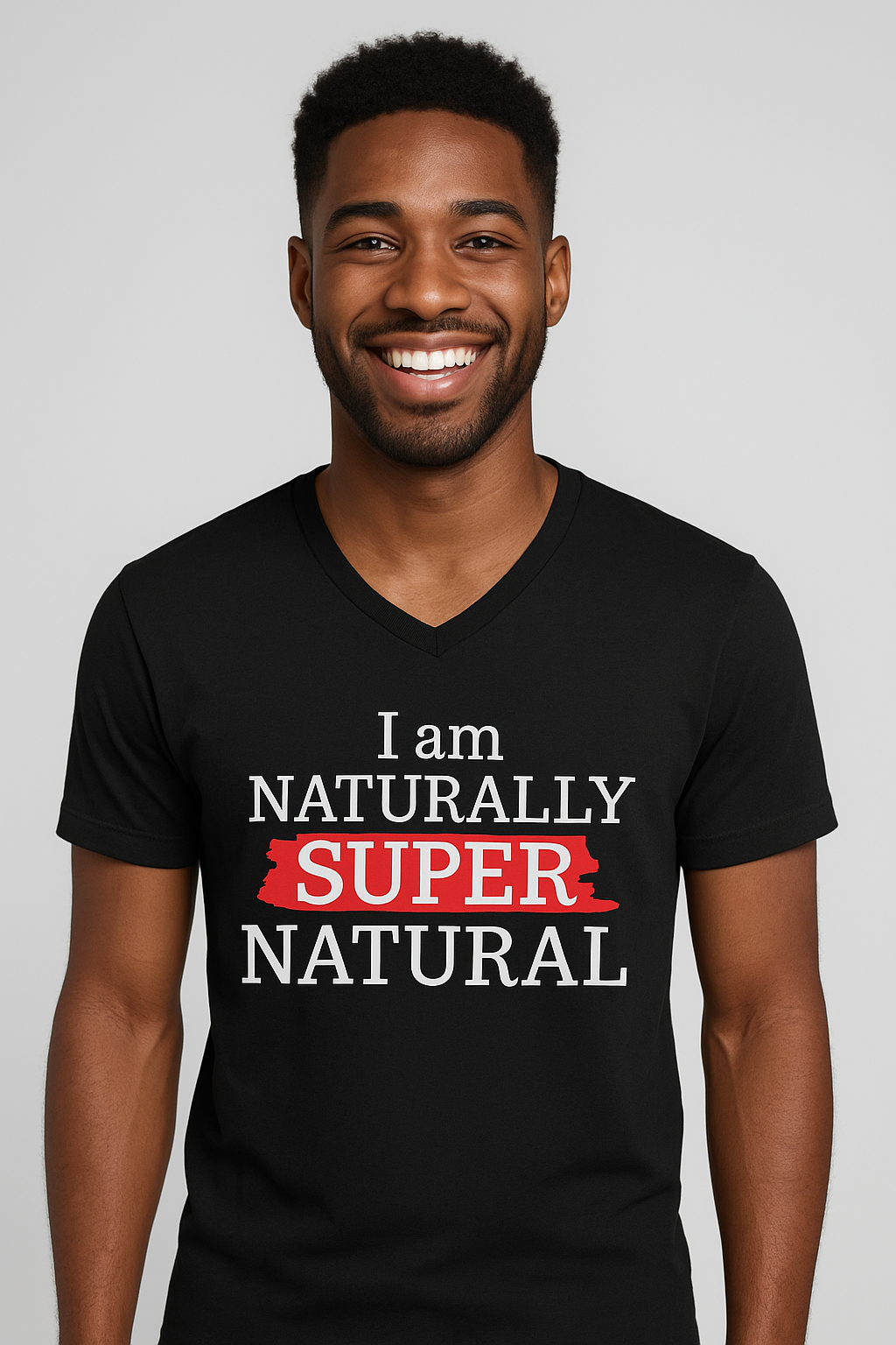 I Am Naturally Supernatural V-Neck Tee