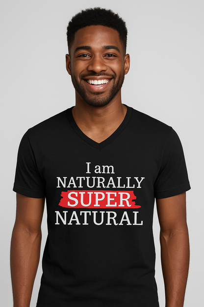I Am Naturally Supernatural V-Neck Tee